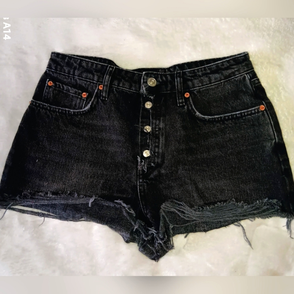 BDG Urban Outfitters, Solid Black Denim Shorts, 30 In" Waist